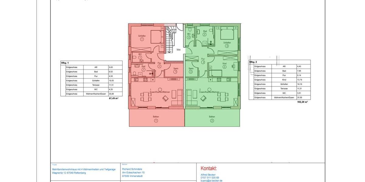 Etagenwohnung Immenstadt im Allgäu - 3 Zimmer, 90 m&sup2;, 551.200&euro; | Angebot:26786252