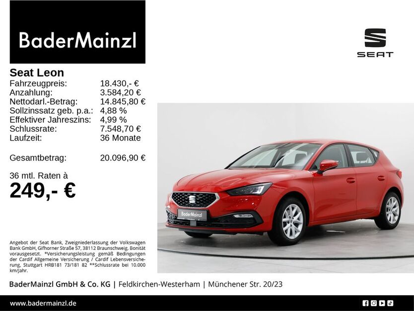 Seat Leon 15.740 km 18.430 € Feldkirchen/Westerham 83620