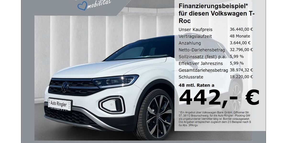 VW T-Roc 2.500 km 36.440 &euro; Pocking 94060