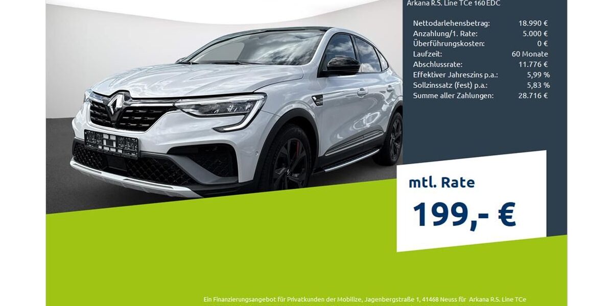 Renault Arkana 52.410 km 19.980 € Münster - Amelsbüren 48163