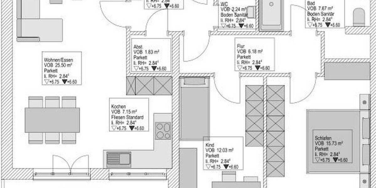 Etagenwohnung Ergoldsbach Prinkofen - 3 Zimmer, 85 m&sup2;, 995&euro; | Angebot:26909308