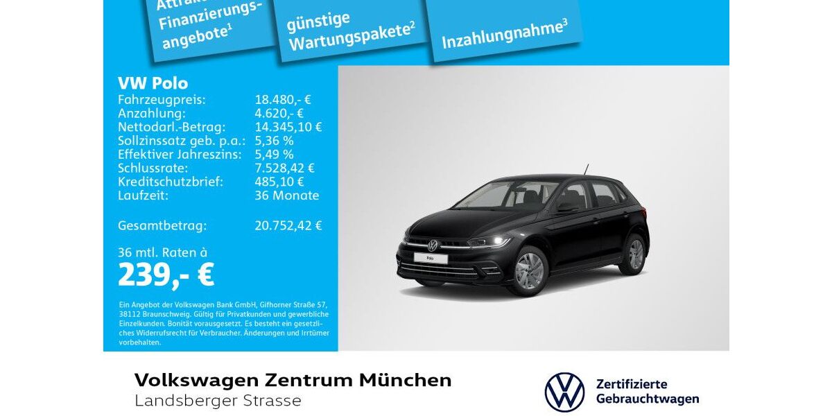 VW Polo 7.682 km 18.480 &euro; München 80687