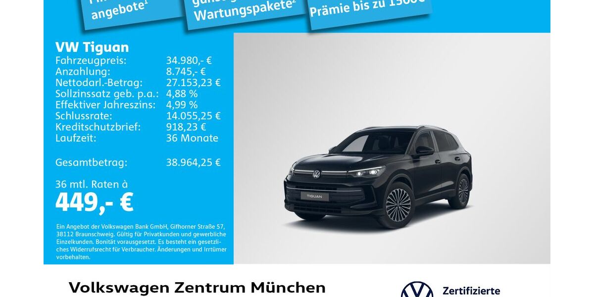 VW Tiguan 17.417 km 34.980 &euro; München 80687