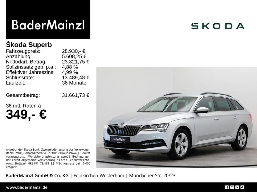 Skoda Superb 28.600 km 28.930 € Feldkirchen/Westerham 83620
