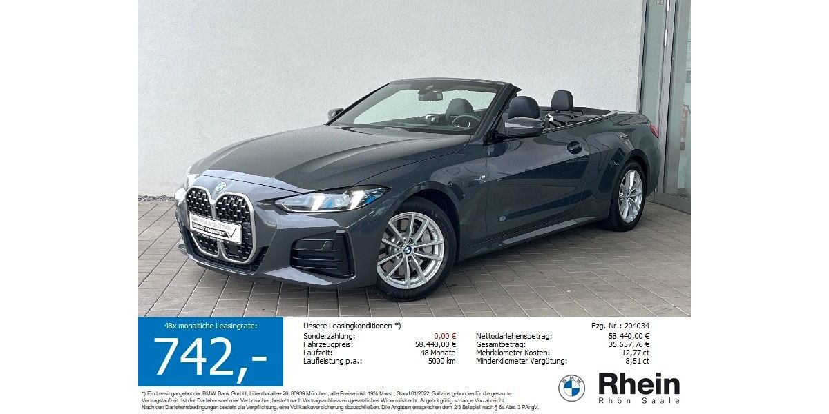 BMW 430 25.511 km 54.845 € Salz 97616