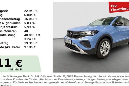 VW T-Cross 3.051 km 22.950 € Fürth 90763