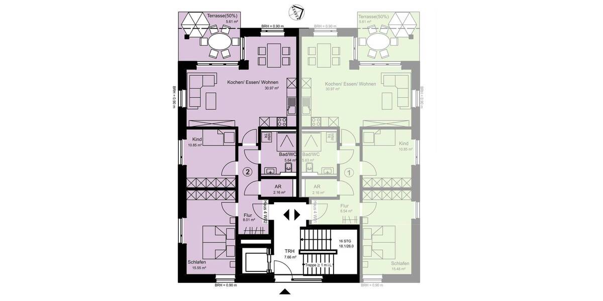Etagenwohnung Recke - 3 Zimmer, 78 m&sup2;, 330.000&euro; | Angebot:26643110