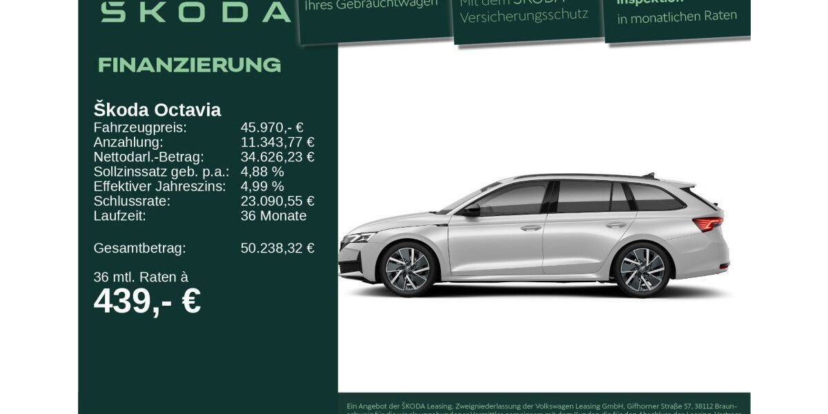 Skoda Octavia 4.215 km 45.970 &euro; Neu-Ulm 89231