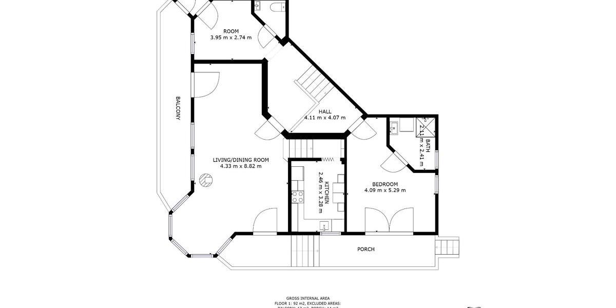 Maisonettenwohnung Grainet - 2 Zimmer, 92 m&sup2;, 700&euro; | Angebot:26133081