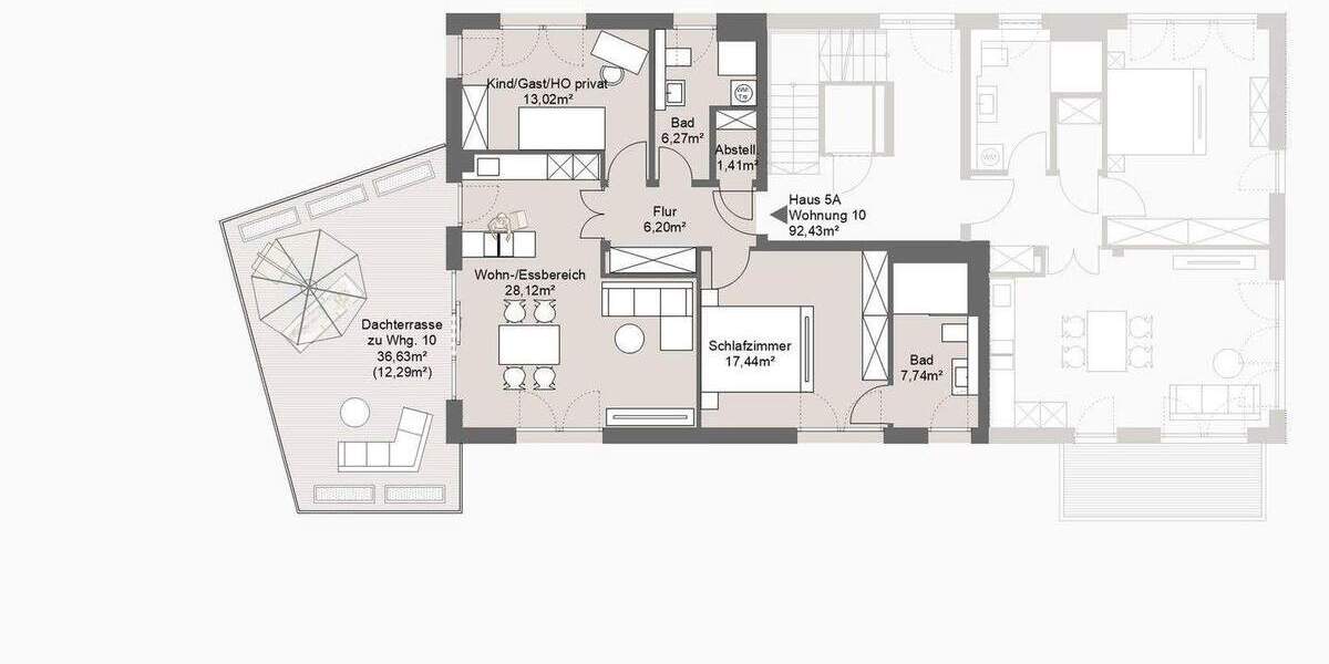Etagenwohnung Grafing bei München Grafing - 3 Zimmer, 92 m&sup2;, 795.000&euro; | Angebot:24765883