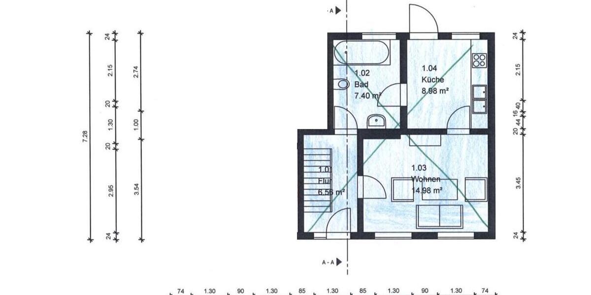Einfamilienhaus Schleswig - 2.5 Zimmer, 72 m&sup2;, 950&euro; | Angebot:25380778
