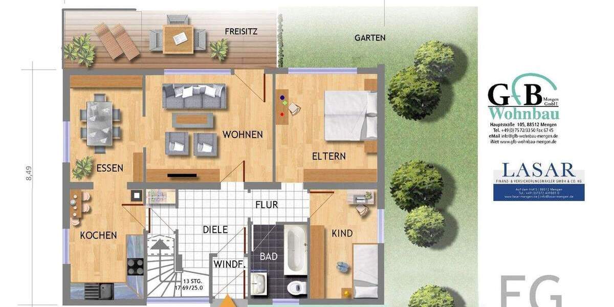 Einfamilienhaus Mengen - 7 Zimmer, 107 m&sup2;, 295.000&euro; | Angebot:25728669