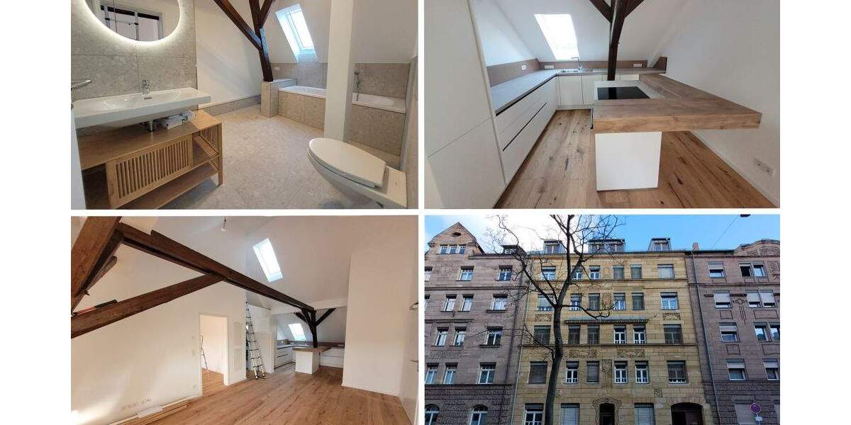 **exklusiv - offen - modern** NEU SANIERTE 2 Zi-Altbau-Whg - mit Marken-EBK + Design-BAD in N-Rabus 2 zimmer