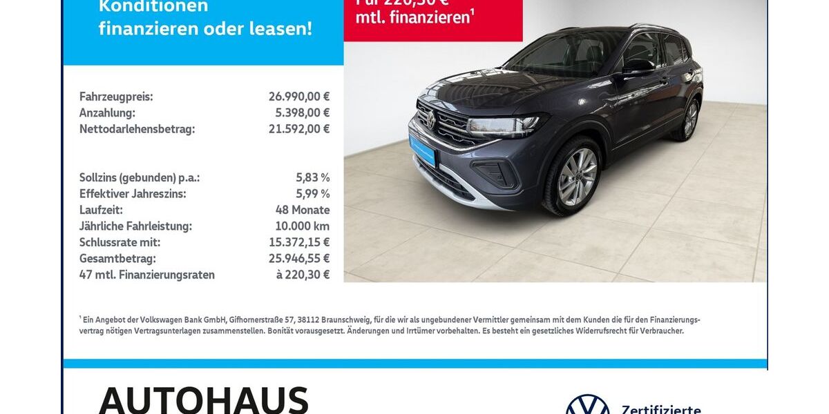 VW T-Cross 10.243 km 26.990 &euro; Bitterfeld-Wolfen 06749