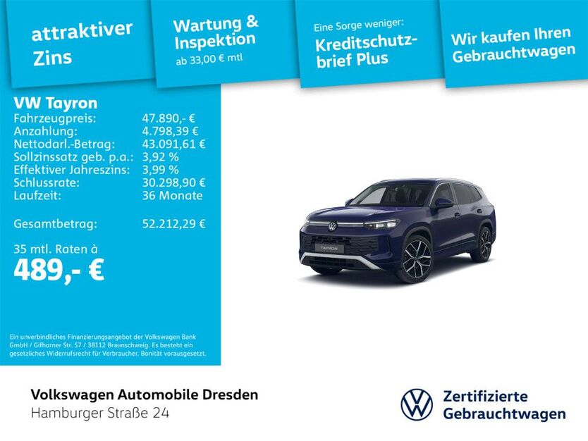 VW Tayron 8.025 km 47.890 € Dresden 01067