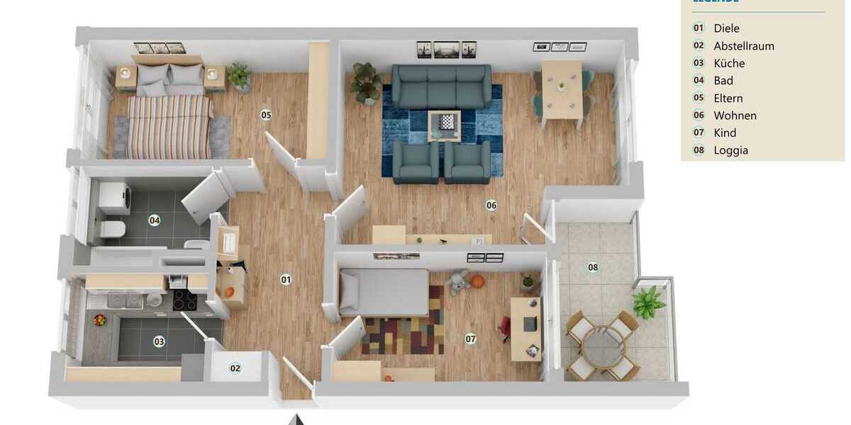 Eine attraktive Anlage! - Etagenwohnung Hildesheim Ochtersum | Angebot:27082639