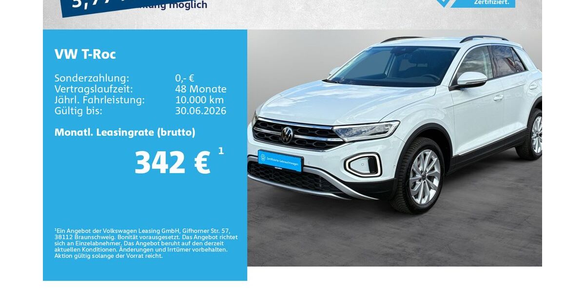 VW T-Roc 22.000 km 24.980 &euro; Kitzingen 97318