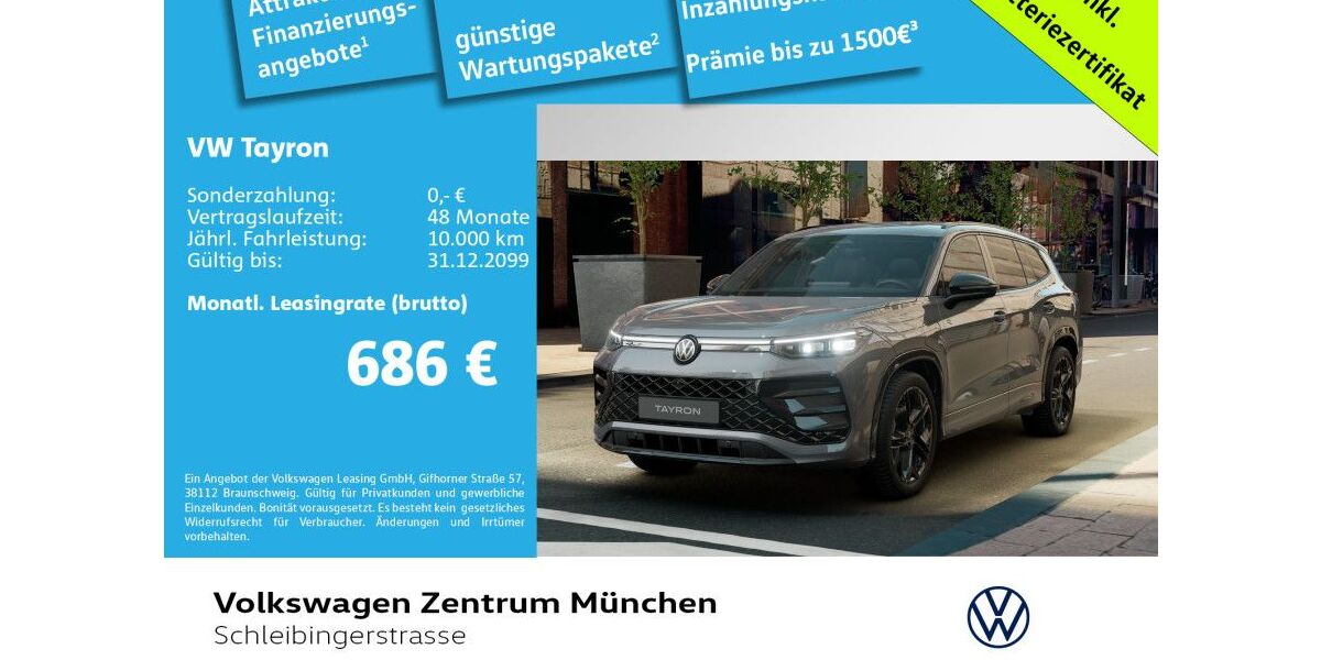 VW Tayron 13.000 km 54.980 &euro; München 81669