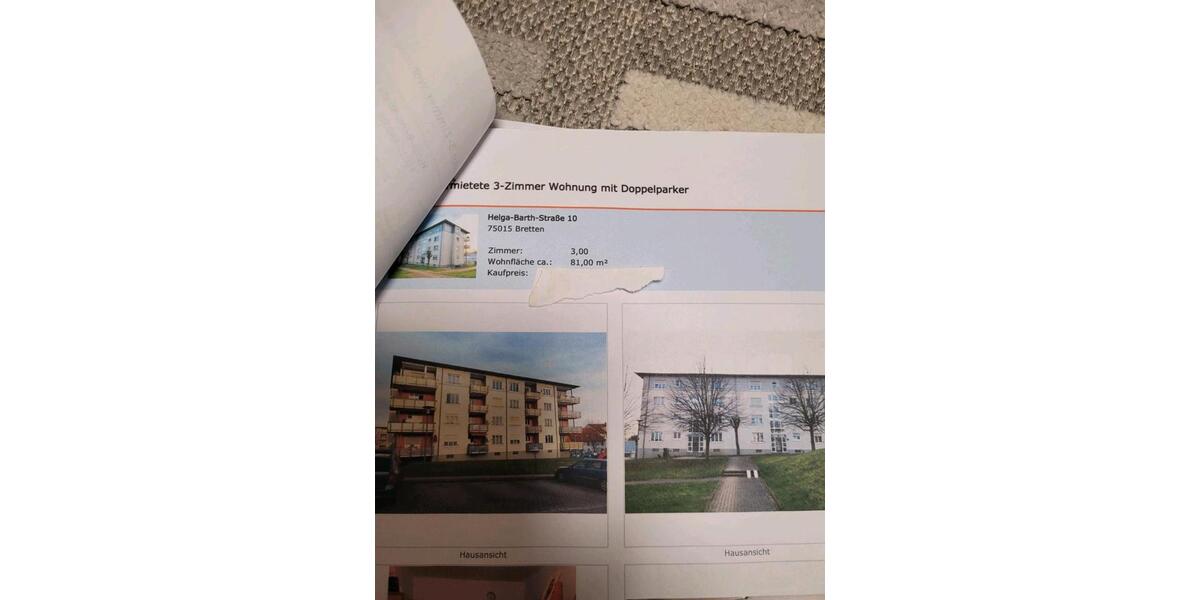 Erdgeschoßwohnung Bretten - 3 Zimmer, 81 m&sup2;, 280.000&euro; | Angebot:24956059