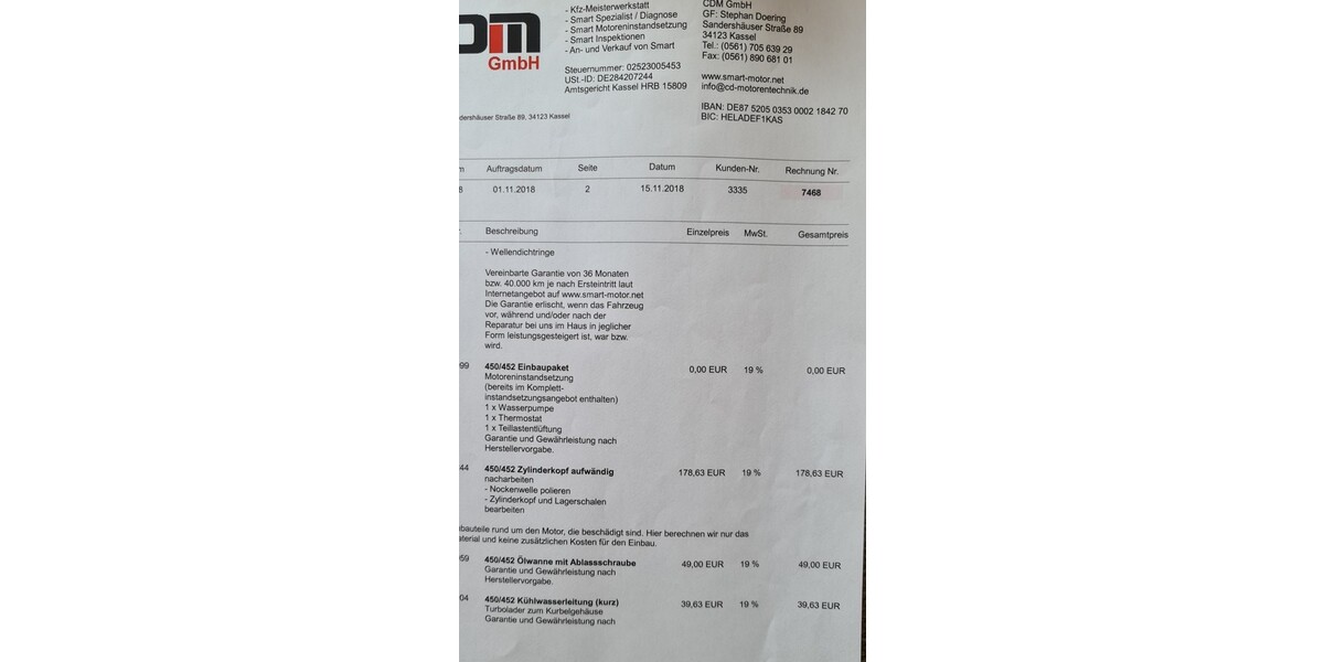 Smart ForTwo 136.000 km 2.300 &euro; Osterburken 74706