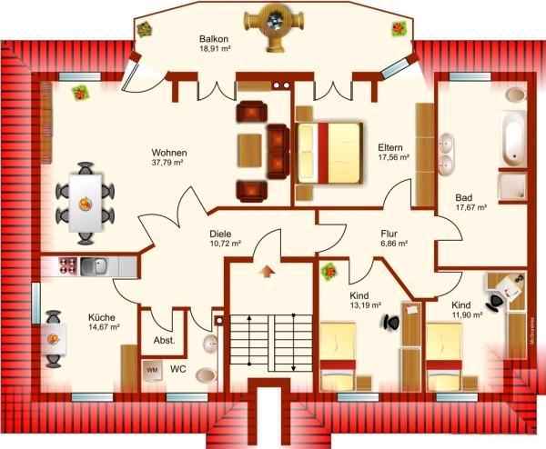 Dachgeschoßwohnung Magdeburg Lemsdorf - 4 Zimmer, 146 m&sup2;, 410.000&euro; | Angebot:26766015