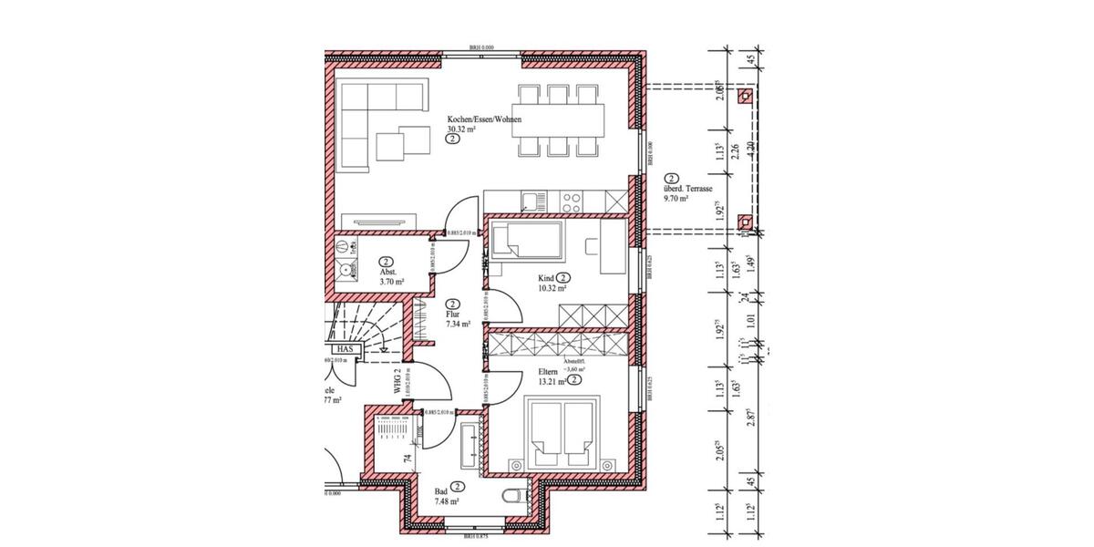 Erdgeschoßwohnung Lastrup - 3 Zimmer, 76 m&sup2;, 800&euro; | Angebot:26040382