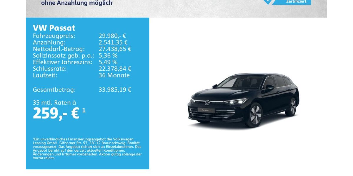 VW Passat 63.500 km 29.980 &euro; Kitzingen 97318