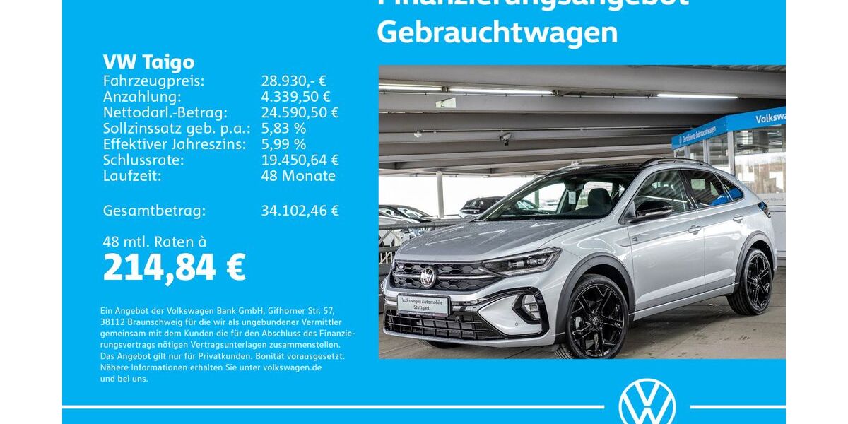 VW Taigo 1.501 km 28.930 &euro; Stuttgart-Wangen 70188