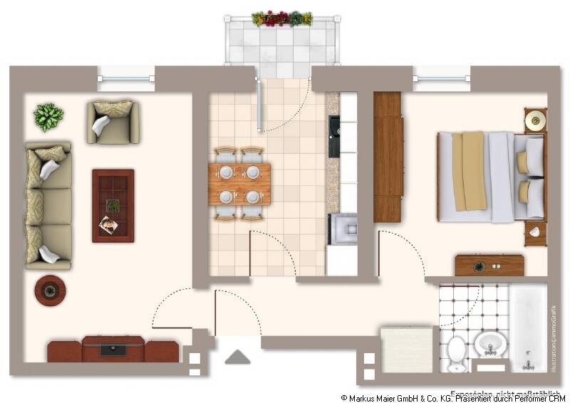 Etagenwohnung Dorfen - 2 Zimmer, 50 m&sup2;, 180.000&euro; | Angebot:25777507