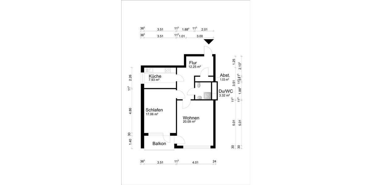 Etagenwohnung Rotenburg (Wümme) - 1 Zimmer, 62 m&sup2;, 143.500&euro; | Angebot:26414666