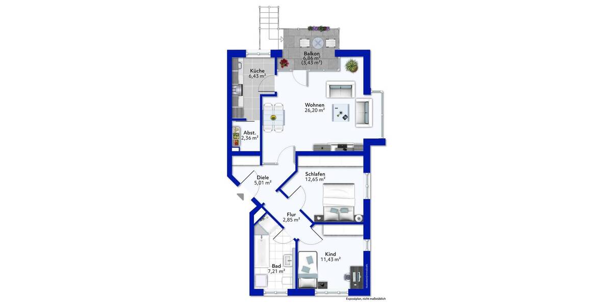 Etagenwohnung Radebeul - 3 Zimmer, 77 m&sup2;, 380.000&euro; | Angebot:26488338
