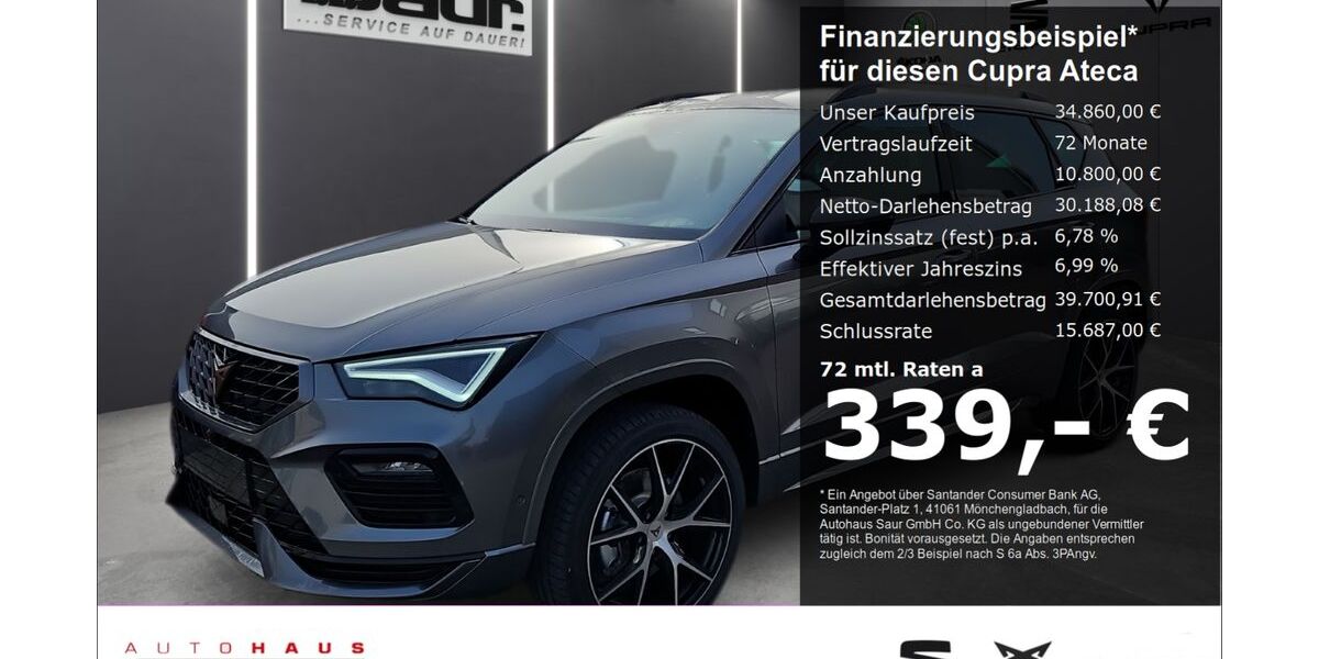 Cupra Ateca 3.940 km 34.680 &euro; Ulm 89077