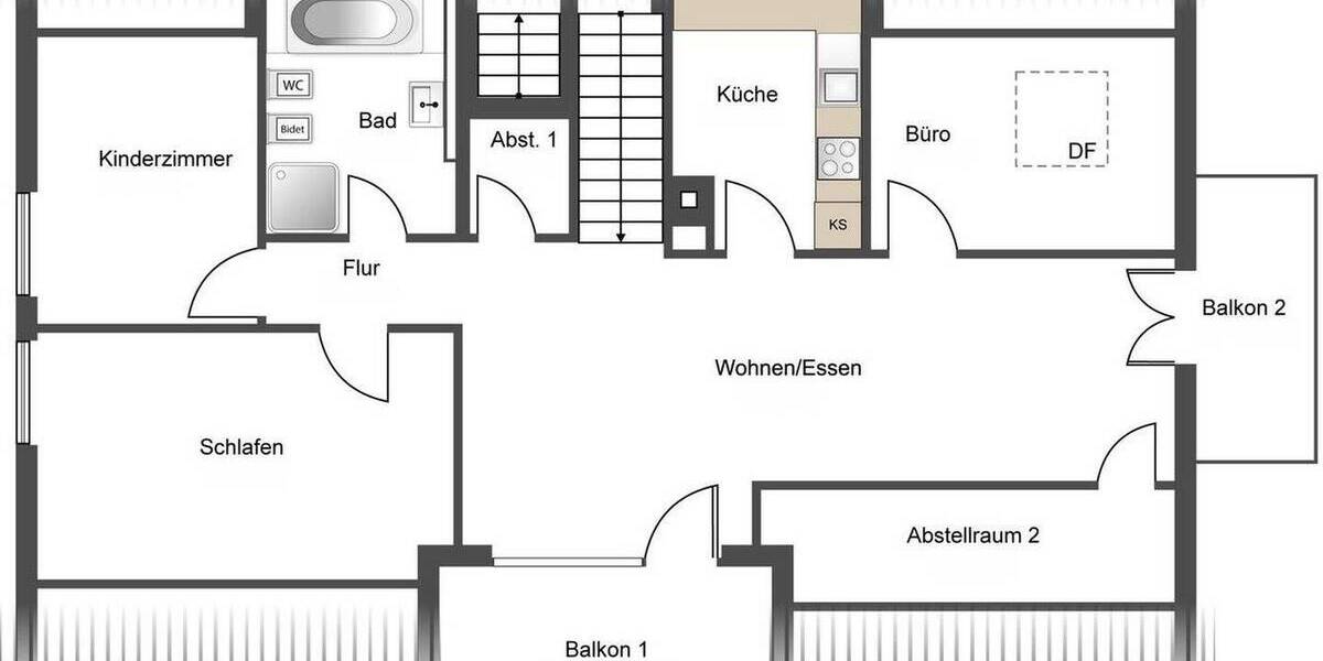 Etagenwohnung Gaimersheim - 4 Zimmer, 88 m&sup2;, 399.900&euro; | Angebot:26837138