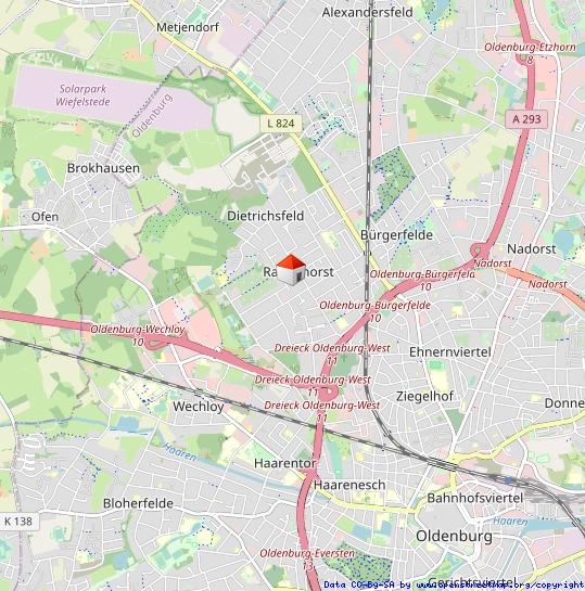 Dachgeschoßwohnung Oldenburg Alexandersfeld - 2 Zimmer, 39 m&sup2;, 665&euro; | Angebot:25418698