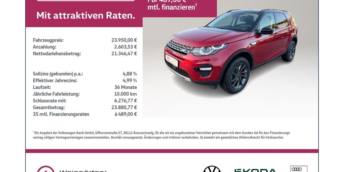 Land Rover Discovery Sport 55.100 km 21.980 &euro; Miesbach 83714