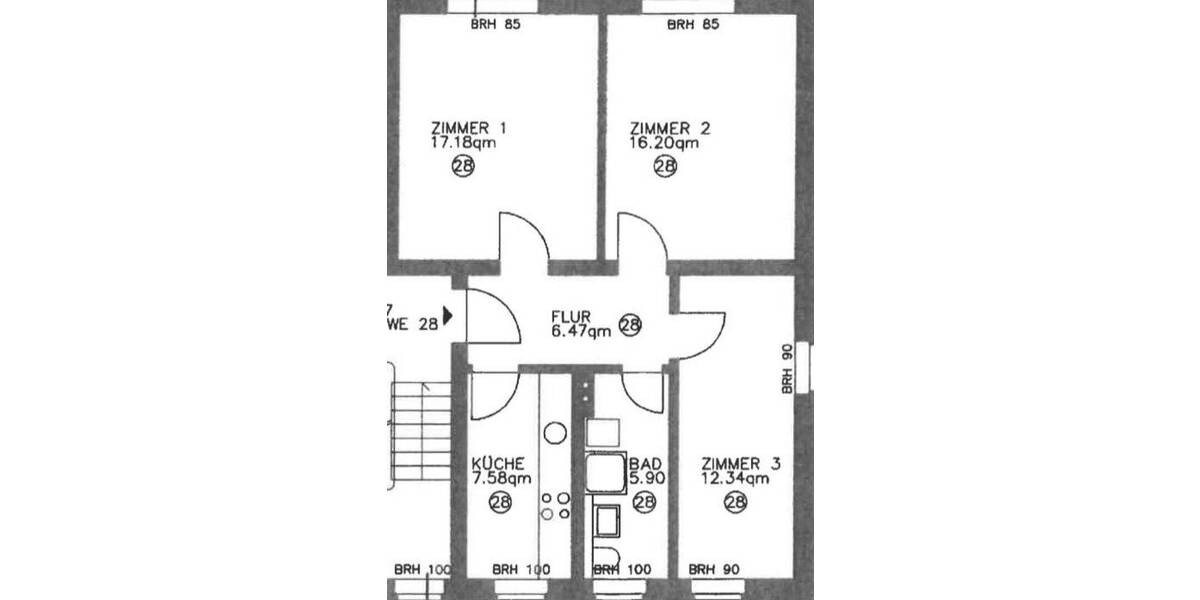 Etagenwohnung Wildau Hoherlehme - 3 Zimmer, 65 m&sup2;, 840&euro; | Angebot:26794400