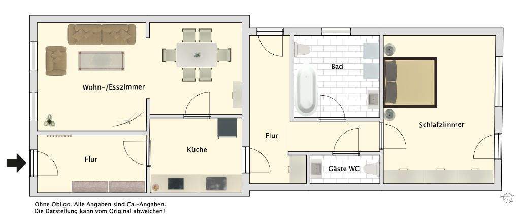 Doppelhaushälfte Wilhelmshaven-Bant Innenstadt - 3 Zimmer, 90 m&sup2;, 130.000&euro; | Angebot:25741242