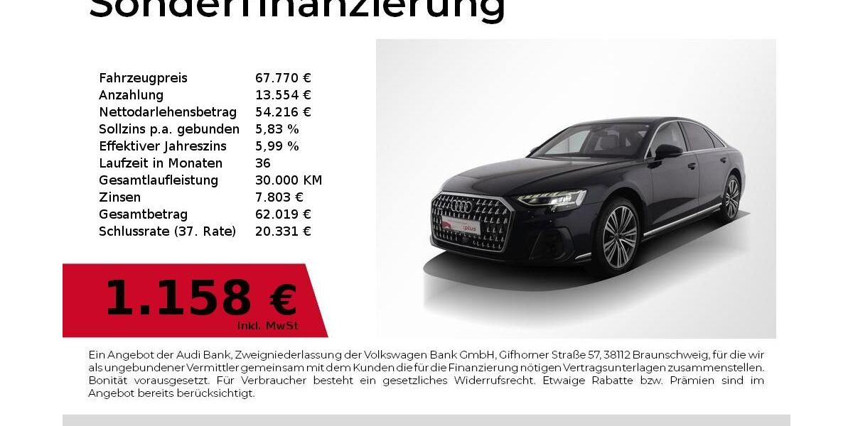 Audi A8 27.600 km 67.770 &euro; Nürnberg 90441