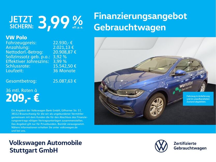 VW Polo 16.582 km 22.930 € Stuttgart-Feuerbach 70469
