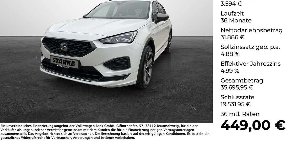 Seat Tarraco 32.747 km 35.480 &euro; Georgsmarienhütte 49124