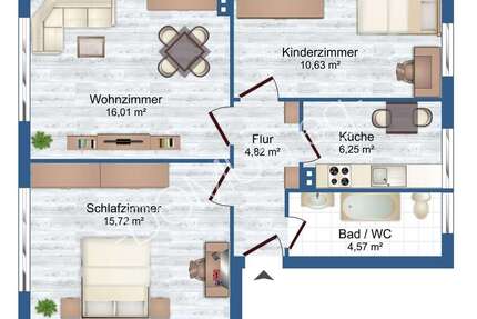 Renovierte 3 Zimmer Wohnung zu vermieten. - Wohnung Höhnstedt Höhnstedt | Angebot:24485030