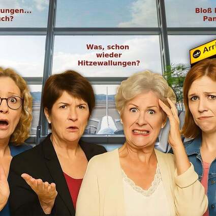Heiße Zeiten - Vier Frauen. Ein Gate. Und jede Menge Hitzewellen. 01.02.2026 Theaterschiff, Großer Saal