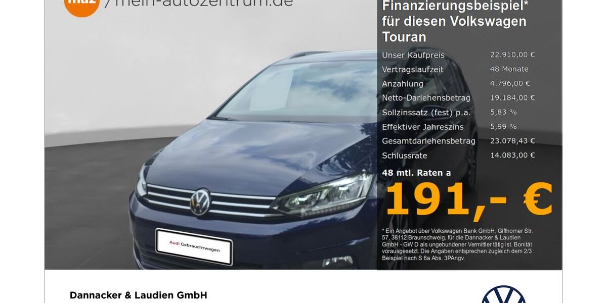 VW Touran 71.651 km 22.910 &euro; Lüneburg 21337
