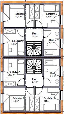 Vorankündigung S-Schönberg: Neubau-Doppelhaushälften in zweiter Reihe - Ideal für Familien ***