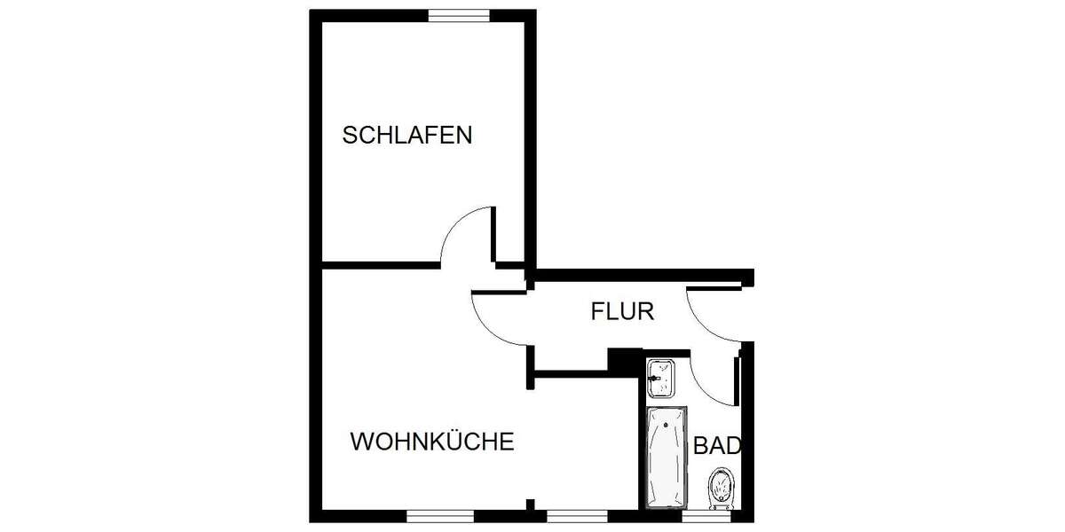 Etagenwohnung Bergkamen Weddinghofen - 2.5 Zimmer, 39 m&sup2;, 339&euro; | Angebot:27339459