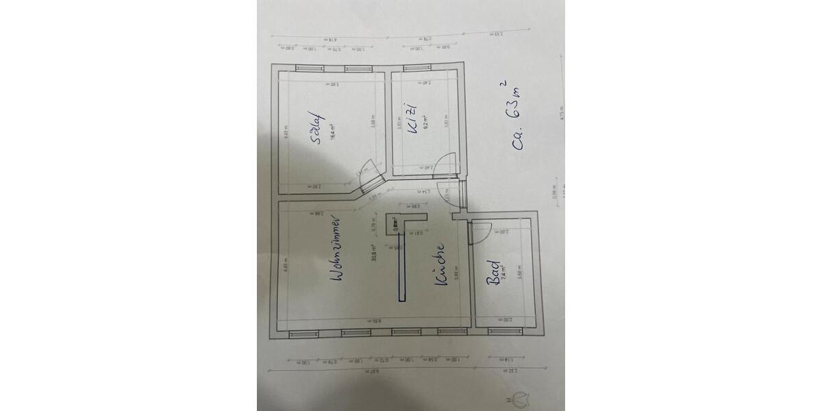 Etagenwohnung Raguhn-Jeßnitz Jeßnitz (Anhalt) - 3 Zimmer, 63 m&sup2;, 750&euro; | Angebot:25516829