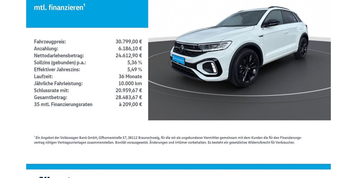 VW T-Roc 16.183 km 30.799 &euro; Leinefelde-Worbis/DE 37327