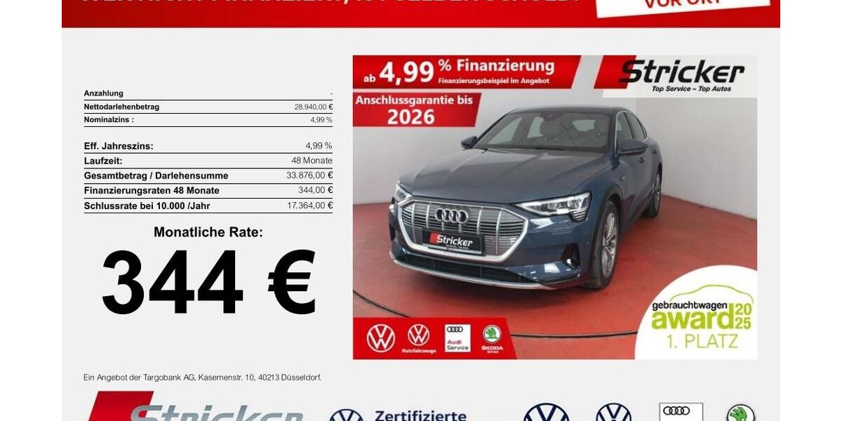 Audi e-tron 65.396 km 28.939 &euro; Horn-Bad Meinberg 32805