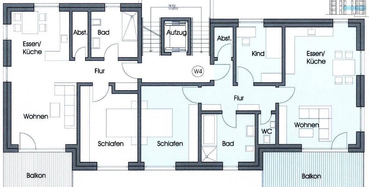 Etagenwohnung Freudenstadt - 3 Zimmer, 95 m&sup2;, 996&euro; | Angebot:26672002