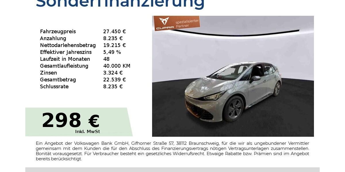 Cupra Born 24.250 km 27.450 &euro; Nürnberg 90441